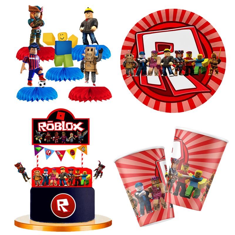 Robot Theme Birthday Party Pap - Gaming Accessories Roblox ulasan dan harga