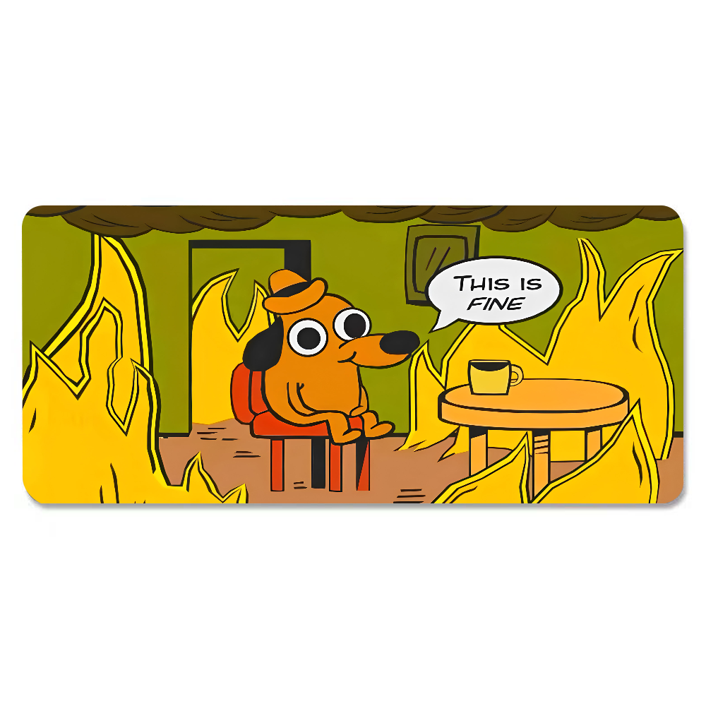 This Is Fine Dog Dachshund Mou - Gaming Accessories Wholesale ulasan dan harga