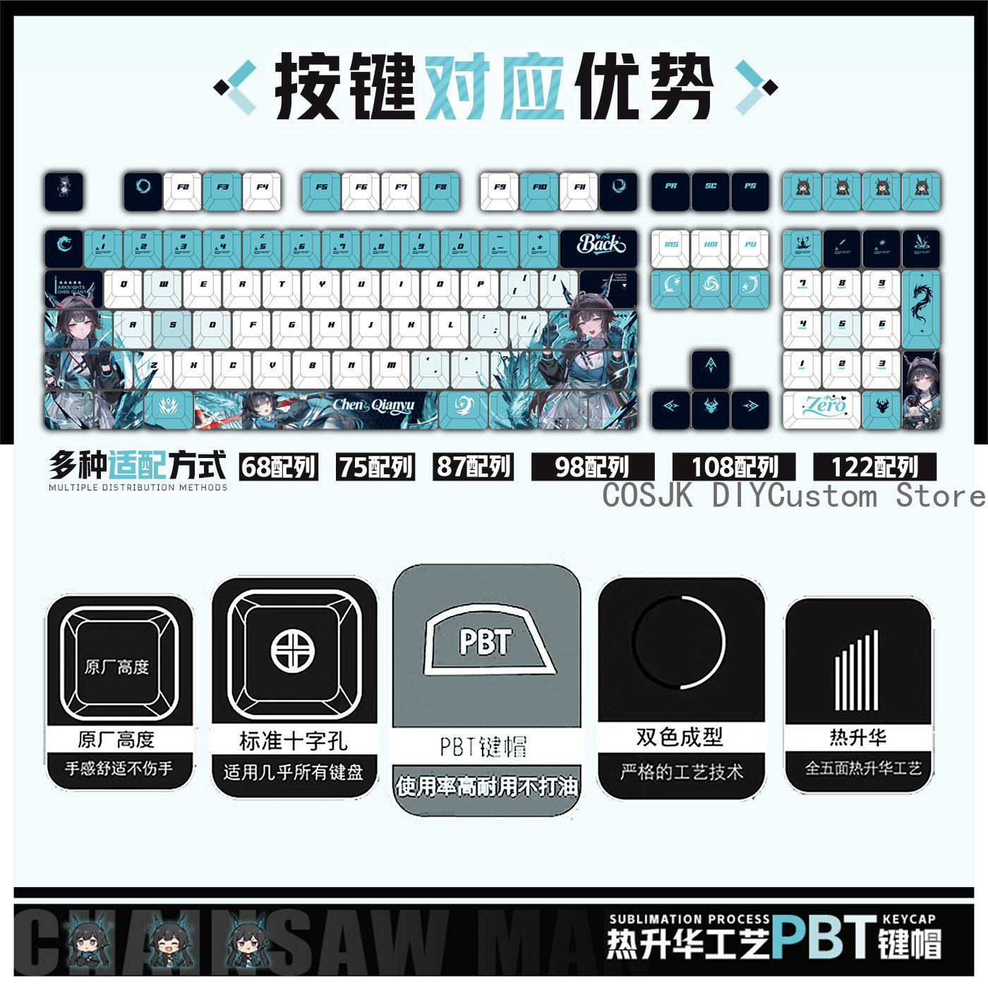 122 Keys Anime Chen Qianyu Ark - Gaming Accessories ulasan dan harga