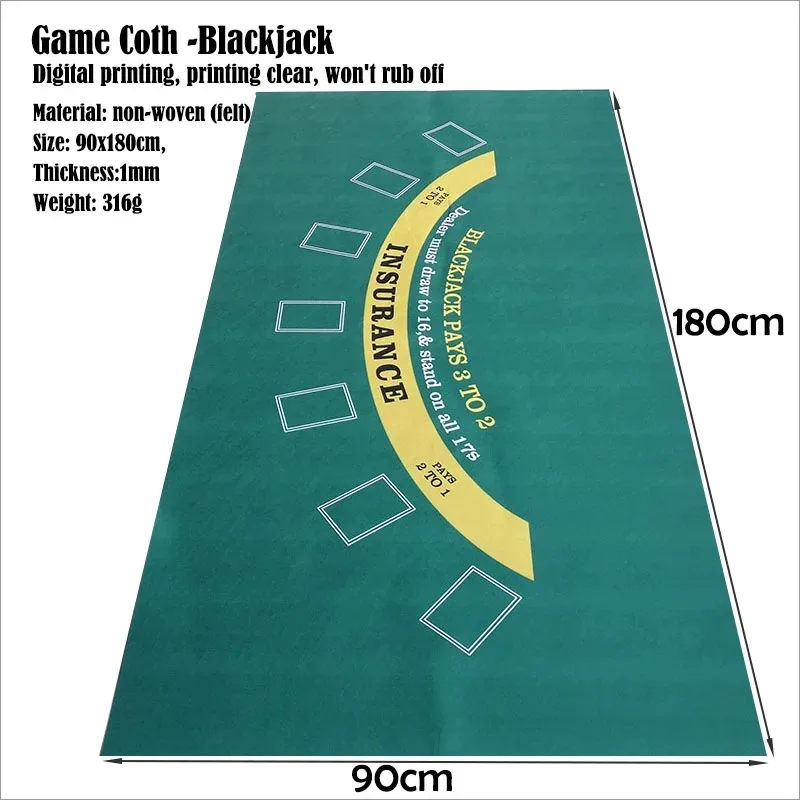 180x90cm Poker Chip Tablecloth - Gaming Accessories ulasan dan harga