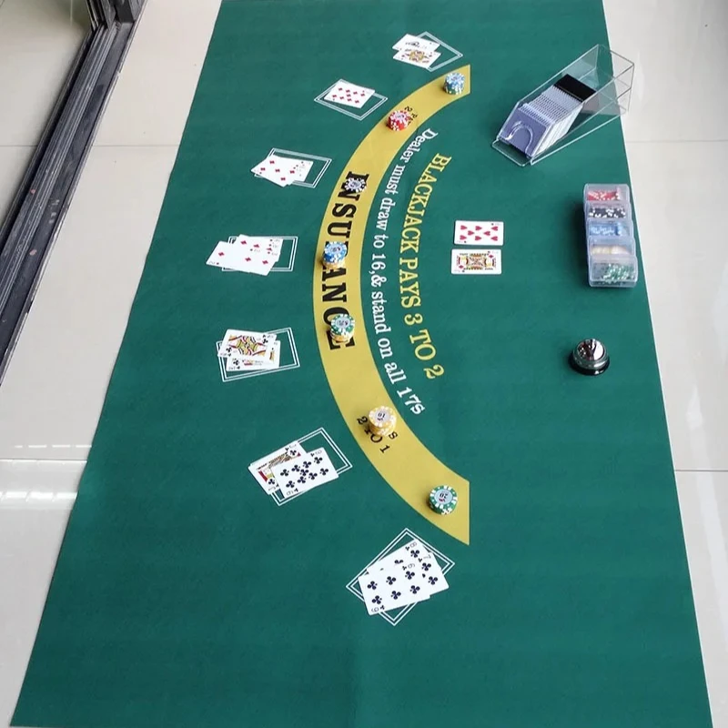 180x90cm Poker Chip Tablecloth - Gaming Accessories ulasan dan harga
