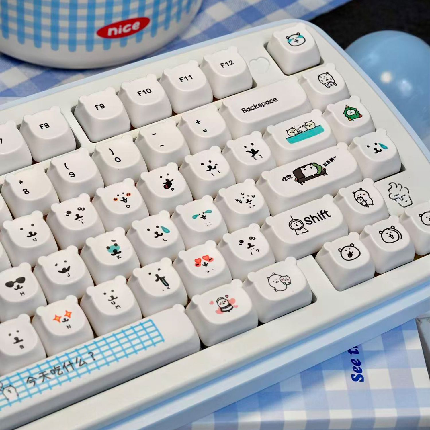 Kawaii Cartoon Joke Bear PBT K - Gaming Accessories Japan ulasan dan harga