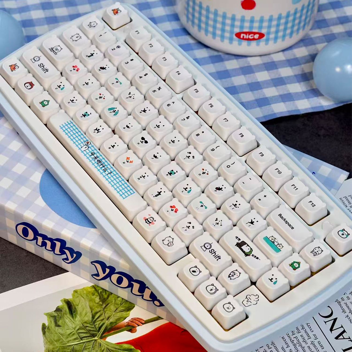 Kawaii Cartoon Joke Bear PBT K - Gaming Accessories Japan ulasan dan harga