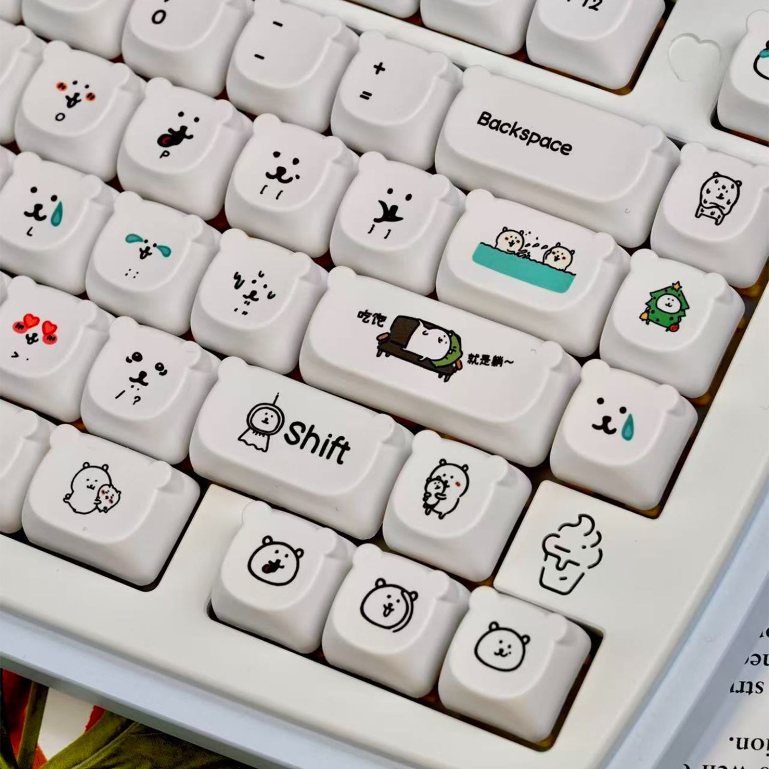 Kawaii Cartoon Joke Bear PBT K - Gaming Accessories Japan ulasan dan harga