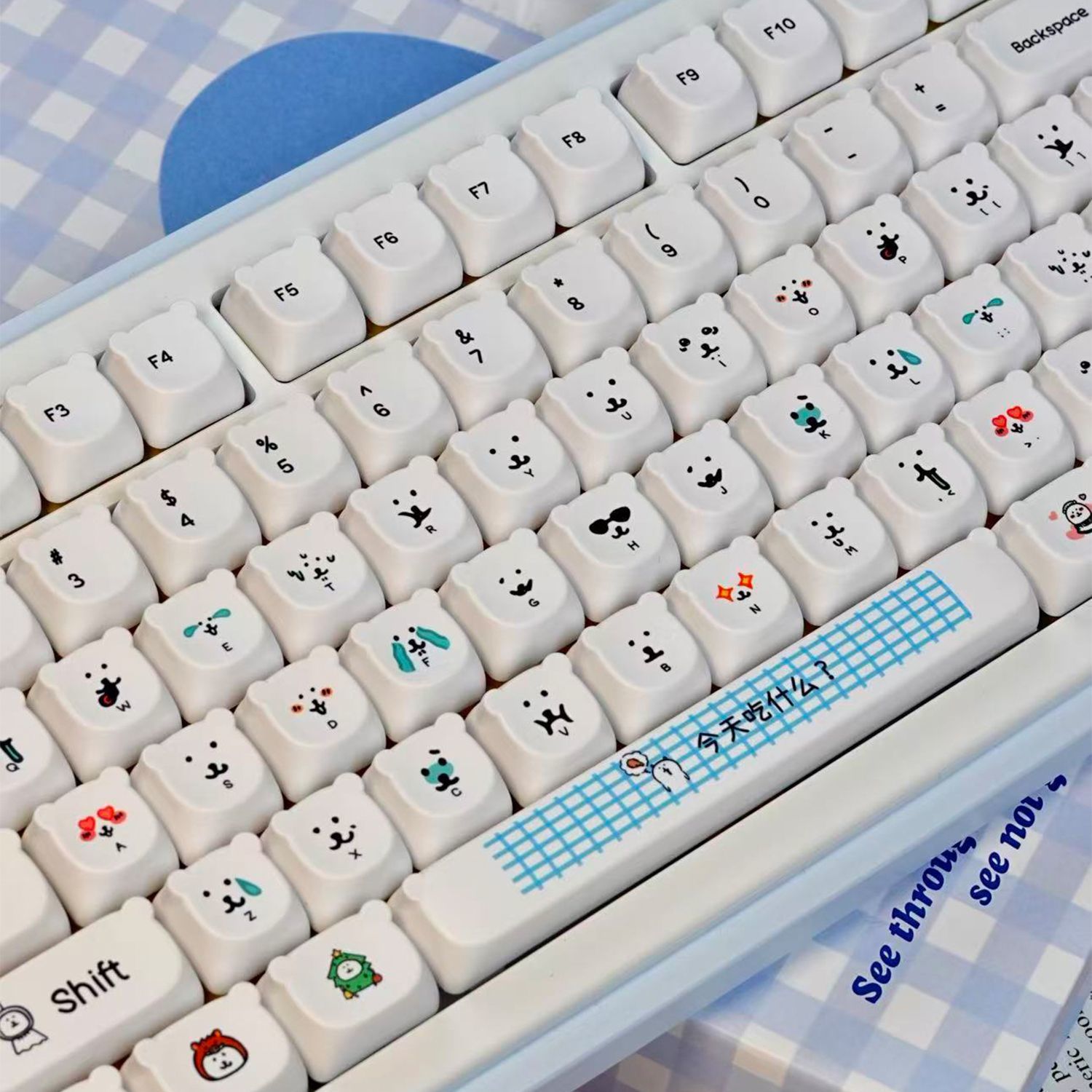 Kawaii Cartoon Joke Bear PBT K - Gaming Accessories Japan ulasan dan harga