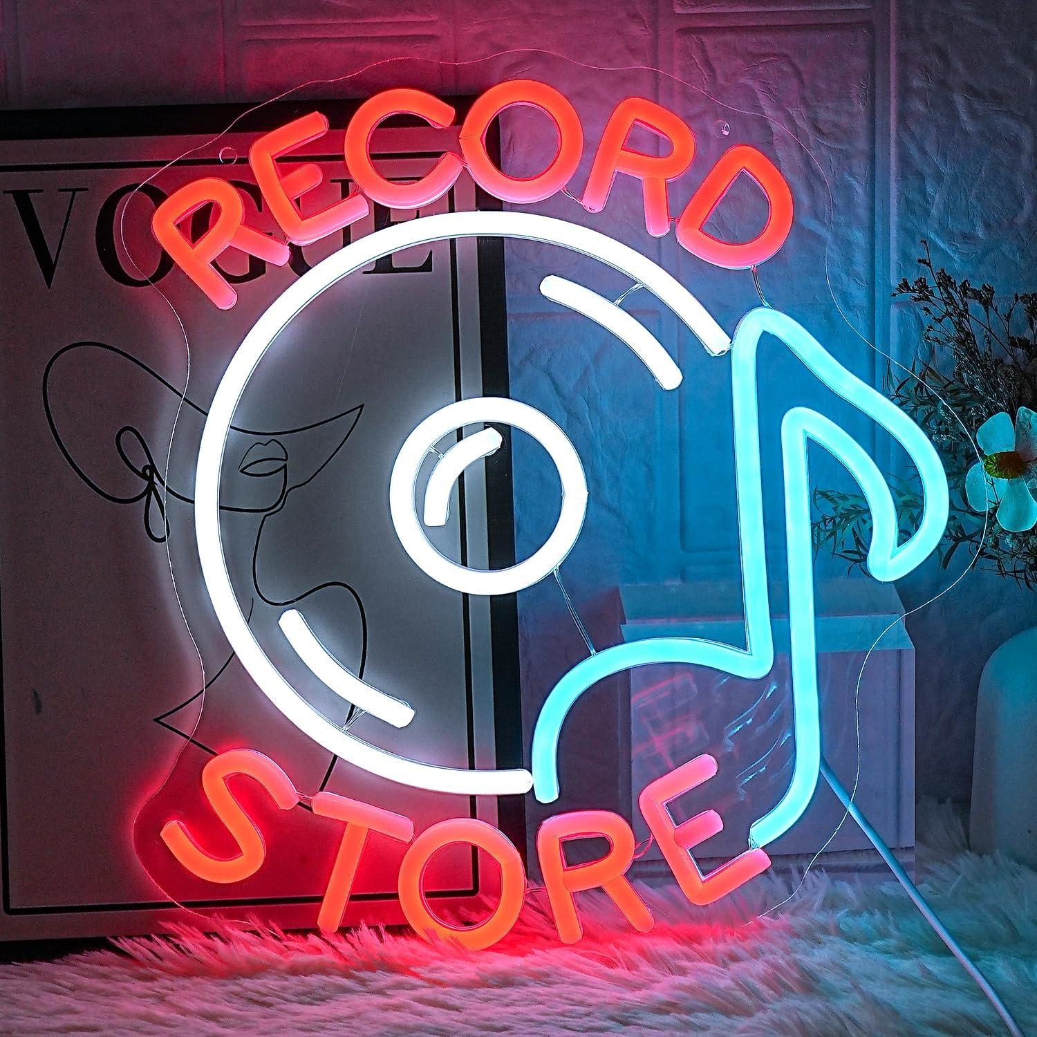Record Store Neon Sign Music N - Gaming Accessories Store ulasan dan harga