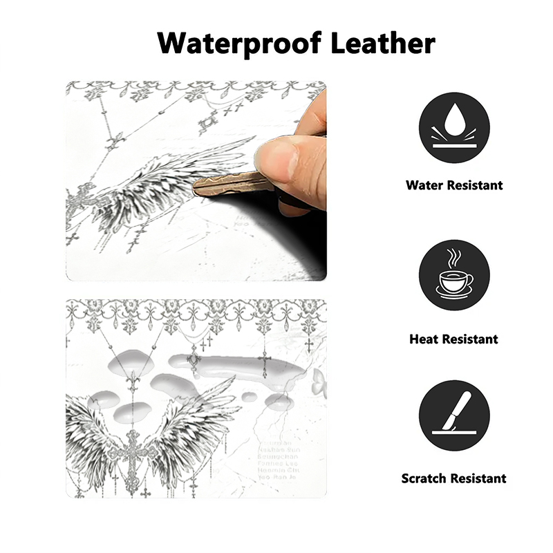 Leather Mousepad Black White A - Gaming Accessories Wholesale ulasan dan harga