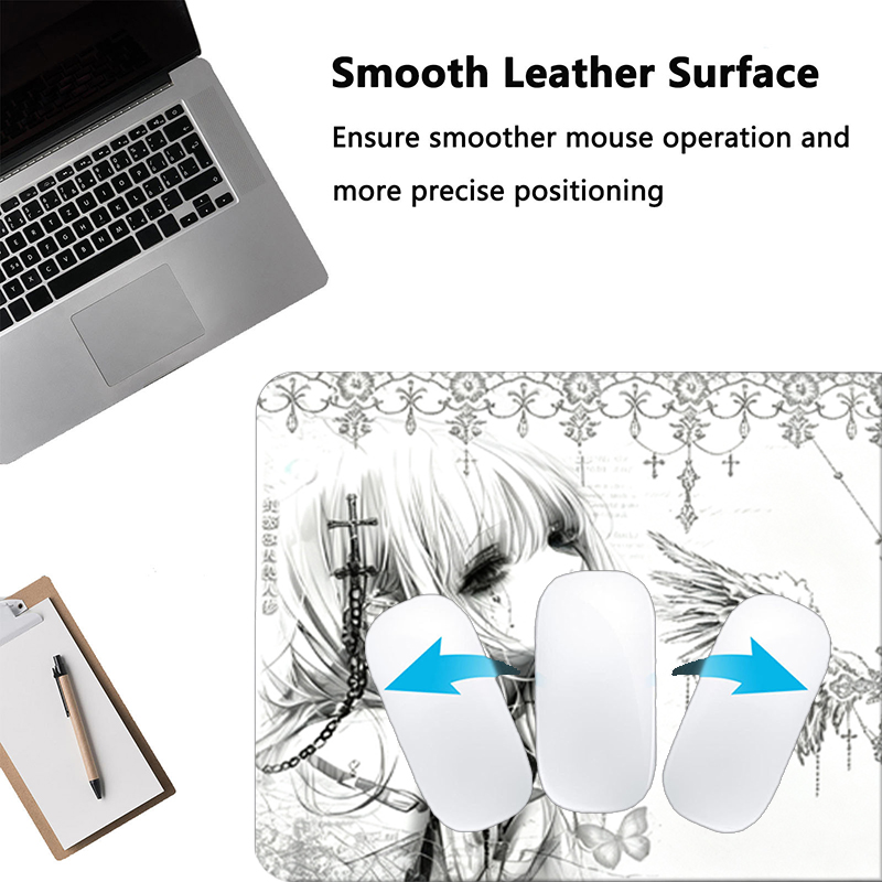 Leather Mousepad Black White A - Gaming Accessories Wholesale ulasan dan harga